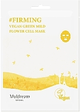 Maska w płachcie do twarzy - Muldream Vegan Green Mild Flower Cell Mask — Zdjęcie N1