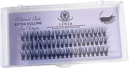 Sztuczne rzęsy w kępkach, 8 mm B, 60 sztuk - Lewer Natural Lash Extra Volume Las Vegas — Zdjęcie N1