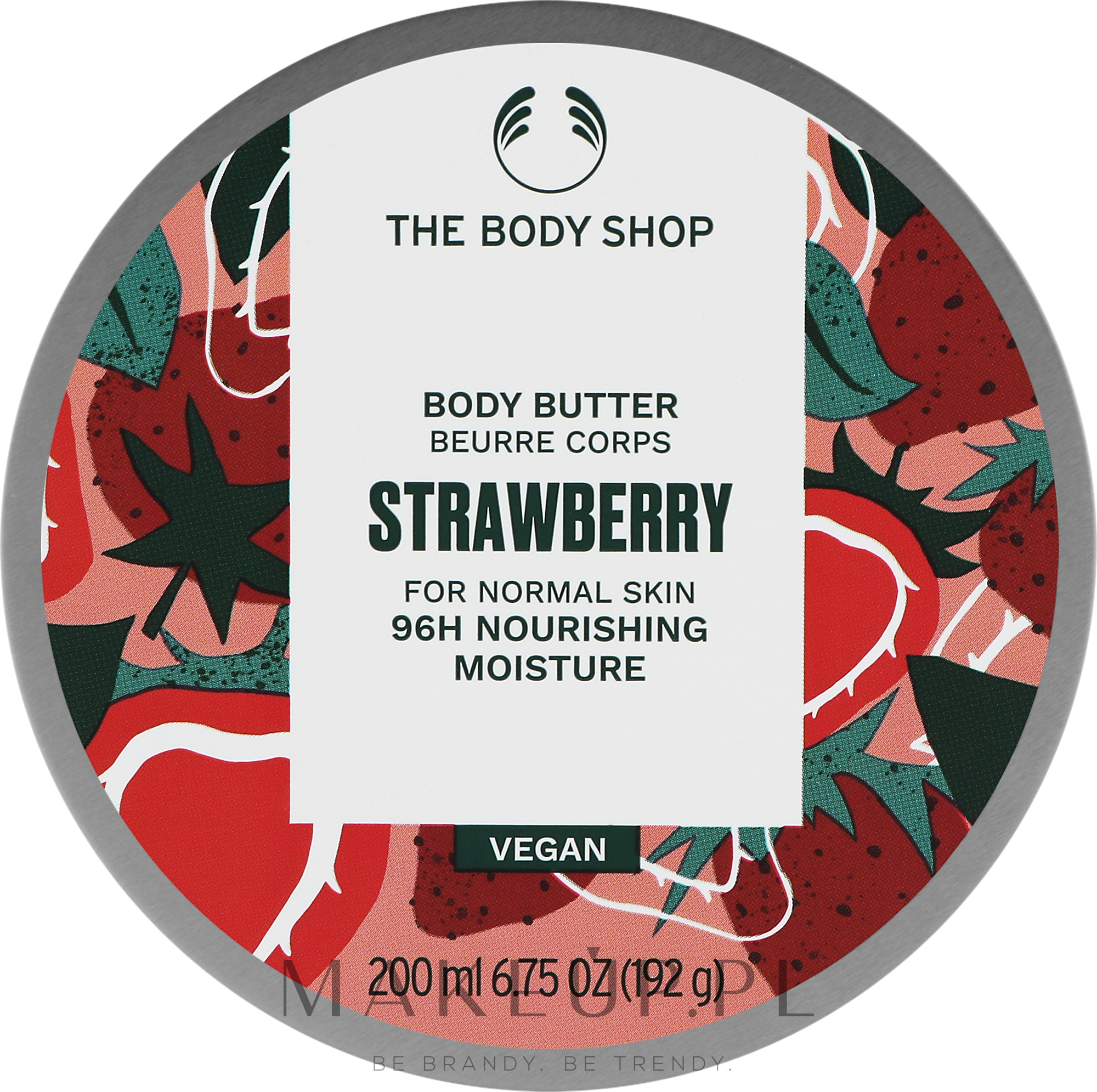 Rozświetlający olejek do ciała - The Body Shop Strawberry 96H Nourishing Moisture Body Butter — Zdjęcie 200 ml