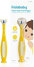 Szczoteczka do zębów 3D dla dzieci z główką w kształcie litery V, żółta - Frida Baby Triple-Angle Toothhugger — Zdjęcie N1