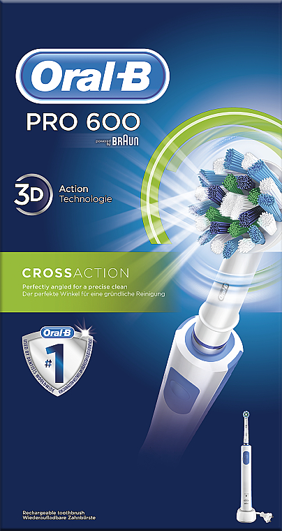 Elektryczna szczoteczka do zębów - Oral-B Pro 600 Cross Action — Zdjęcie N1