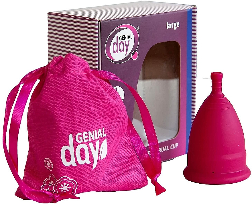 Kubeczek menstruacyjny, rozmiar L - Genial Day Menstrual Cup Large — Zdjęcie N2