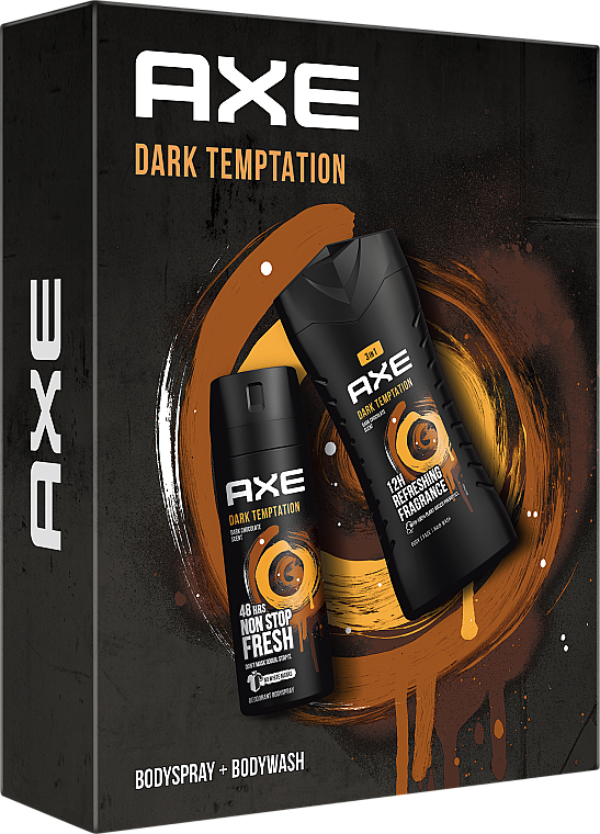 Axe Dark Temptation - Zestaw (deo 150 ml + sh/gel 250 ml) — Zdjęcie N3