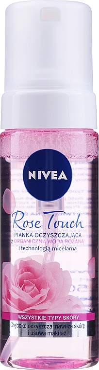 Pianka oczyszczająca z organiczną wodą różaną i technologią micelarną - NIVEA Rose Touch — Zdjęcie N4