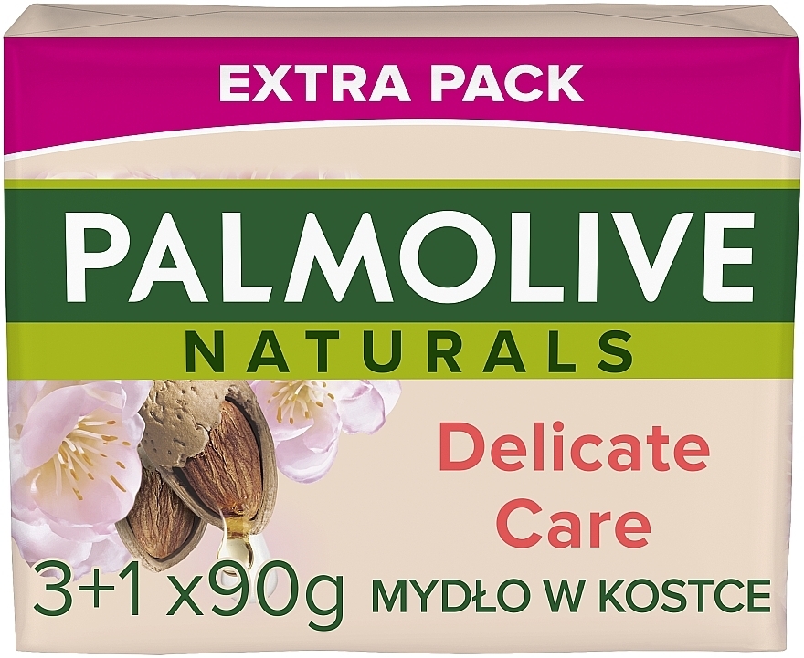 Mydło w kostce Mleko migdałowe 3+1 - Palmolive Naturals Delicate Care with Almond Milk Soap — Zdjęcie N1