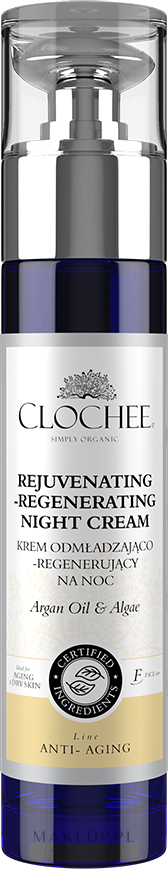 Krem odmładzająco-regenerujący na noc - Clochee Regenerating-Rejuvenating Night Cream — Zdjęcie 50 ml