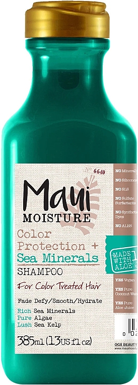 Szampon do włosów farbowanych z minerałami morskimi - Maui Moisture Color Protection + Sea Minerals Shampoo — Zdjęcie N1
