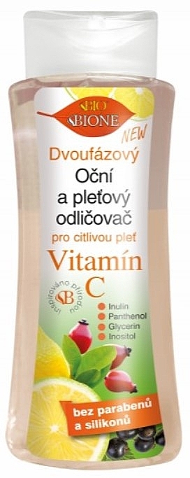 Dwufazowy płyn do demakijażu z witaminą C - Bione Cosmetics Vitamin C Two-phase Eye Make-up Remover — Zdjęcie N1