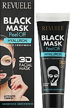 Hialuronowa czarna maska peel-off do twarzy - Revuele Black Mask Peel Off Hyaluron — Zdjęcie N2