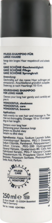 Odżywczy szampon do długich włosów - Alcina Pretty Long Nourishing Shampoo For Long Hair — Zdjęcie N2
