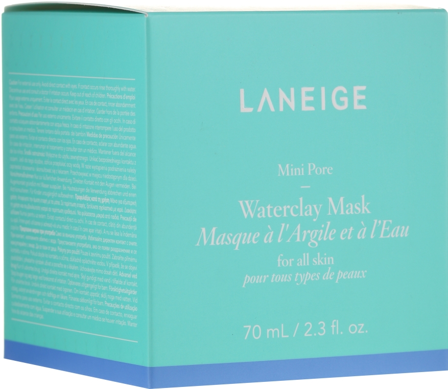 Wodna maseczka z glinką zmniejszająca pory - Laneige Mini Pore Waterclay Mask