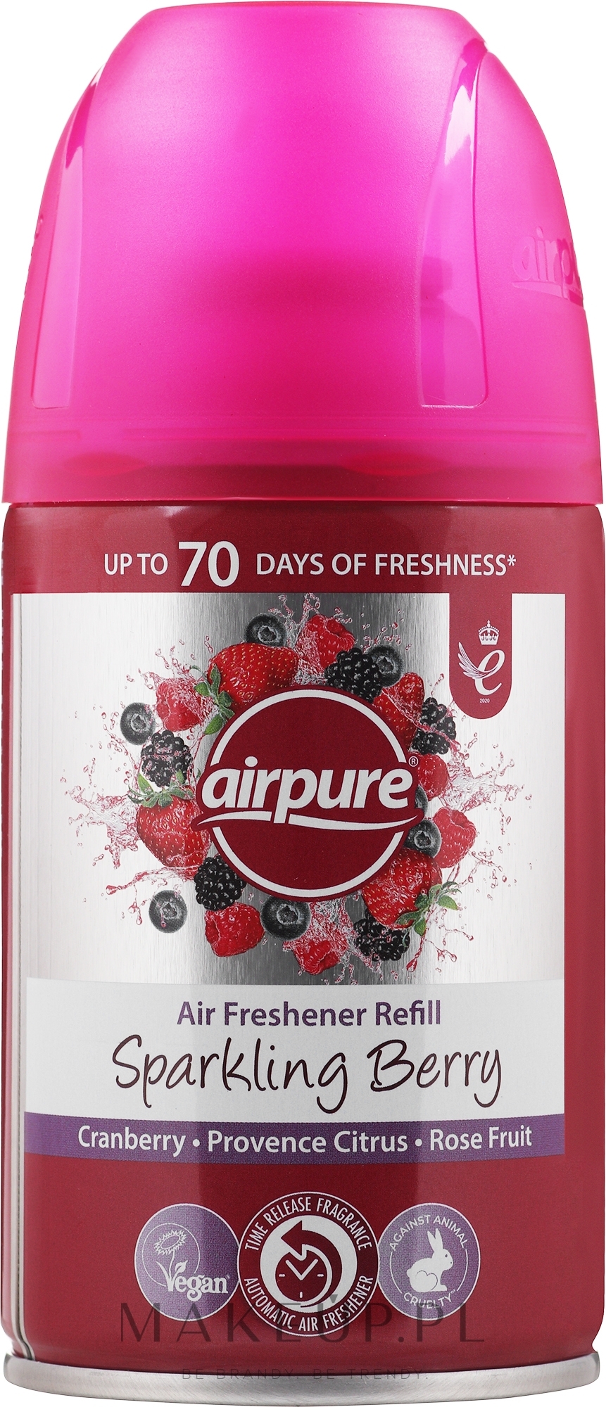 Odświeżacz powietrza w sprayu Owoce leśne - Airpure Air-O-Matic Refill Sparkling Berry — Zdjęcie 250 ml