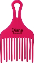 Grzebień do włosów afro, PE-401,18,2 cm, różowy - Disna Ahuecador Comb — Zdjęcie N1