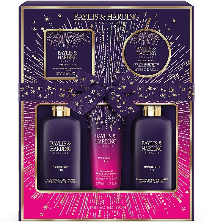 Zestaw, 5 produktów - Baylis & Harding Moonlight Fig Perfect Pamper Gift Set — Zdjęcie N1