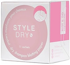 Kup Chusteczki do włosów pochłaniające olej, 11 szt. - Styledry Dry Shampoo Blotting Paper Fragrance Free