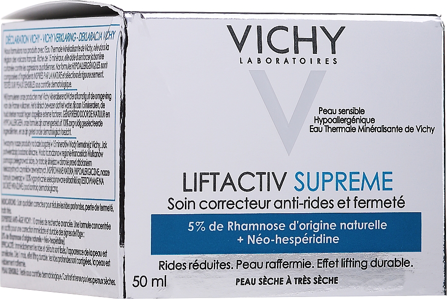 Ujędrniający krem przeciwzmarszczkowy do skóry suchej Adenozyna i kofeina - Vichy Liftactiv Supreme — Zdjęcie N3