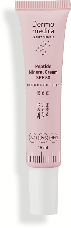 Peptydowy krem ​​do twarzy - Dermomedica Neuropeptide Peptide Mineral Cream SPF50 — Zdjęcie N2