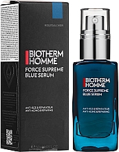 Serum przeciwstarzeniowe dla mężczyzn - Biotherm Homme Force Supreme Blue Serum — Zdjęcie N2
