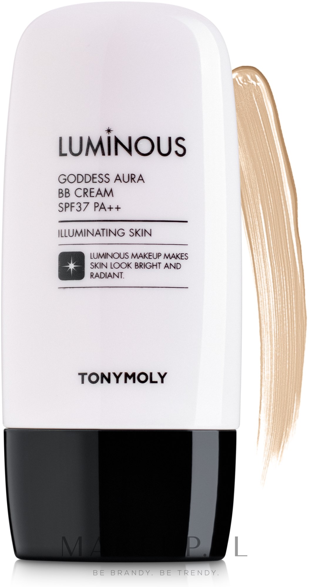 Rozświetlający krem BB - Tony Moly Luminous Goddess Aura Blur BB — Zdjęcie 1 - Jasnobeżowy