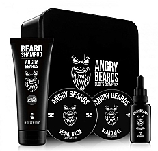 Kup Zestaw - Angry Beards Saloon (beard/sham/250ml + b/oil/30ml + b/balm/50ml + b/wax/30ml)