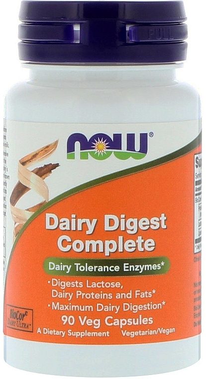 Suplement diety w kapsułkach wspomagający trawienie - Now Foods Dairy Digest Complete — Zdjęcie N1