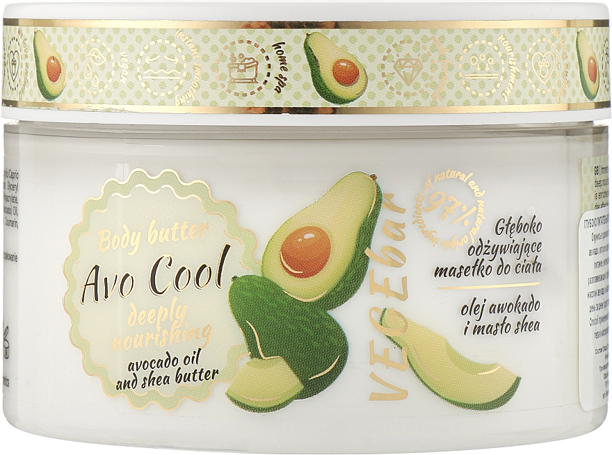 Masło do ciała z awokado - Vollare Cosmetics VegeBar Avo Cool Nourishing Body Butter