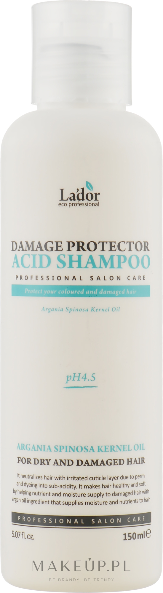 Szampon do włosów o pH 4,5 - La'dor Damage Protector Acid Shampoo — Zdjęcie 150 ml