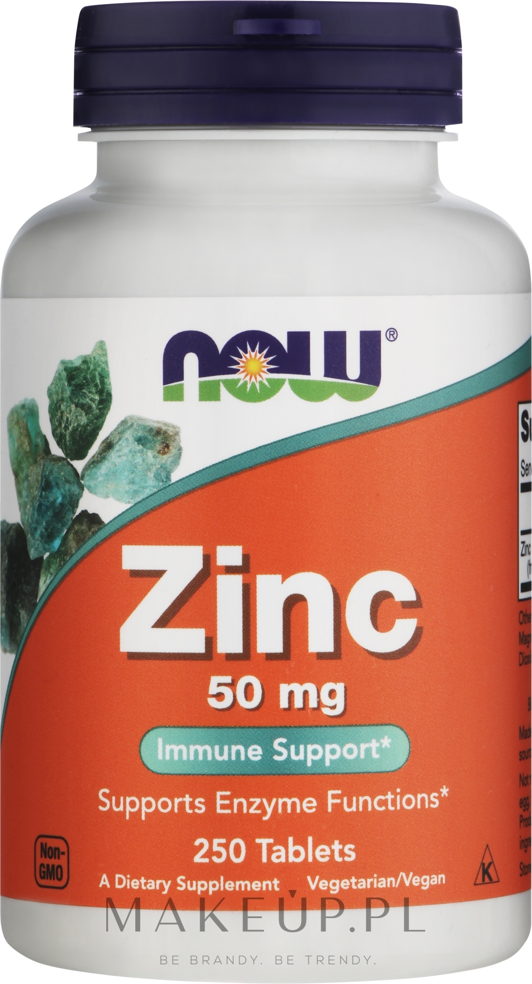 Cynk w tabletkach - Now Foods Zinc — Zdjęcie 250 szt.