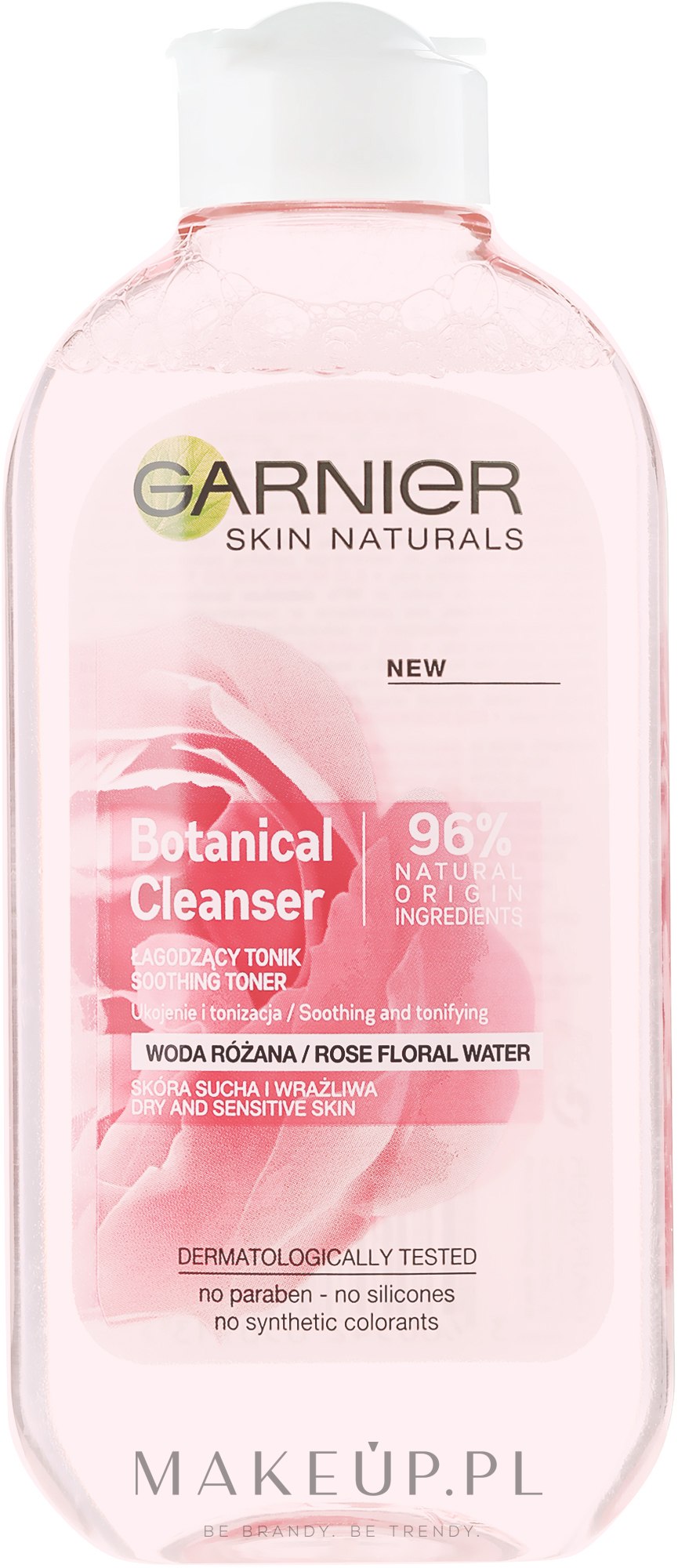 Łagodzący tonik z wodą różaną - Garnier Skin Naturals Botanical Rose Water Soothing Toner — Zdjęcie 200 ml