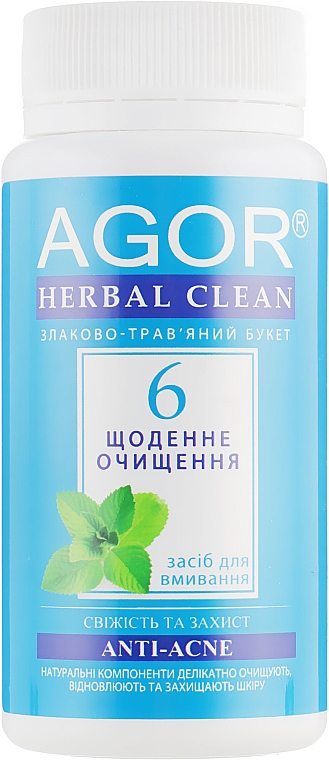 Codzienne oczyszczanie No6 dla cery dojrzałej, problematycznej i tłustej - Agor Herbal Clean Anti-Acne