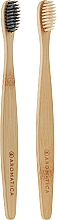 Kup Zestaw - Aromatica Bamboo Toothbrush Duo (toothbrush/2pcs)
