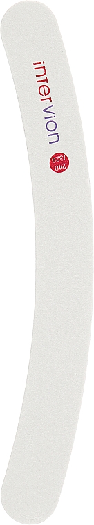 Pilnik do paznokci, 240/320, biały, banan - Inter-Vion — Zdjęcie N1