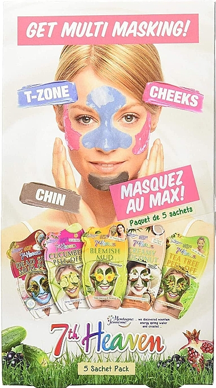 Zestaw maseczek do twarzy, 5 sztuk - 7th Heaven Multi Masking Multipack — Zdjęcie N1