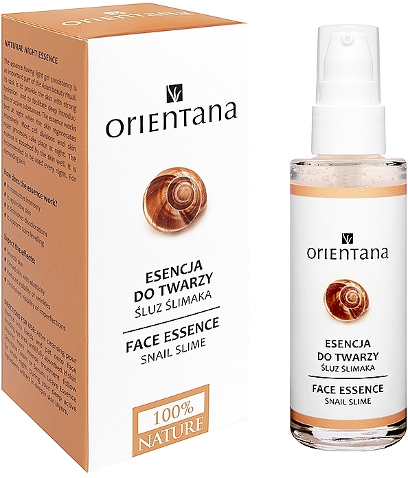 PRZECENA! Biomaska-esencja do twarzy Śluz ślimaka - Orientana Face Essence Snail Slime * — Zdjęcie N1