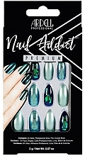 Zestaw sztucznych paznokci - Ardell Nail Addict Premium Artifical Nail Set Green Glitter Chrome — Zdjęcie N1