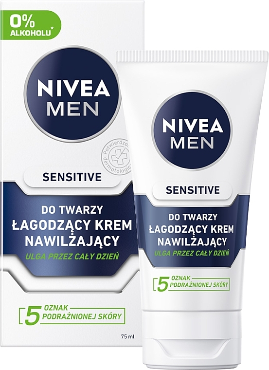Łagodzący krem nawilżający do twarzy dla mężczyzn - NIVEA MEN Sensitive Moisture Cream
