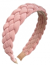 Pleciona opaska do włosów, 0502, różowa - Ecarla — Zdjęcie N1