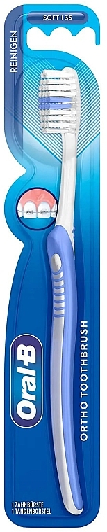 Ortodontyczna szczoteczka do zębów, miękka, niebiesko-biała - Oral-B Ortho Toothbrush — Zdjęcie N1