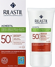 Normalizujący krem ochronny do cery tłustej SPF 50+ - Rilastil Sun System Spf50+ Acnestil — Zdjęcie N2