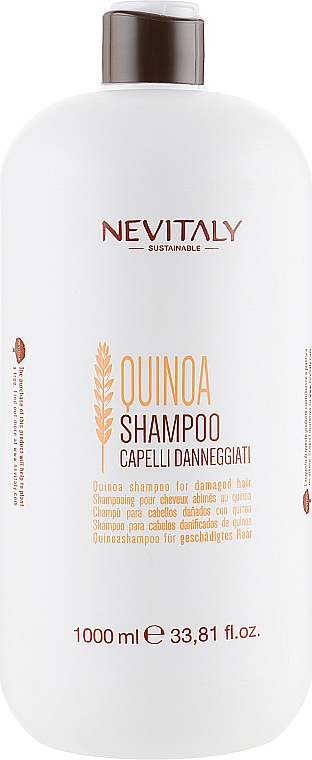 Delikatny szampon z organicznym ekstraktem z komosy ryżowej do włosów zniszczonych - Nevitaly — Zdjęcie N3