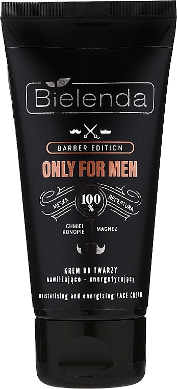 PRZECENA! Nawilżająco-energetyzujący krem do twarzy dla mężczyzn - Bielenda Only For Men Barber Edition Moisturizing And Energizing Face Cream * — Zdjęcie N2