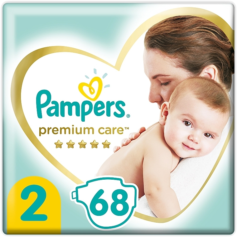 Pieluchy Premium Care Newborn (4-8 kg), 68 szt - Pampers — Zdjęcie N2