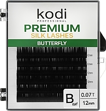 Kup Sztuczne rzęsy Butterfly Green B 0.07 (6 rzędów: 12 mm) - Kodi Professional