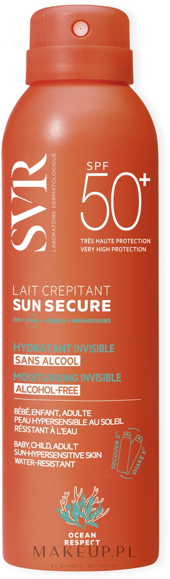 Mleczko nawilżające do opalania SPF 50+ - SVR Sun Secure Crackling Milk SPF50+ — Zdjęcie 200 ml