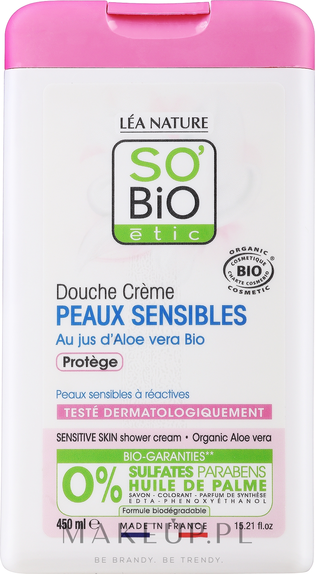 Żel pod prysznic - So'Bio Etic Aloe Vera Shower Cream — Zdjęcie 450 ml