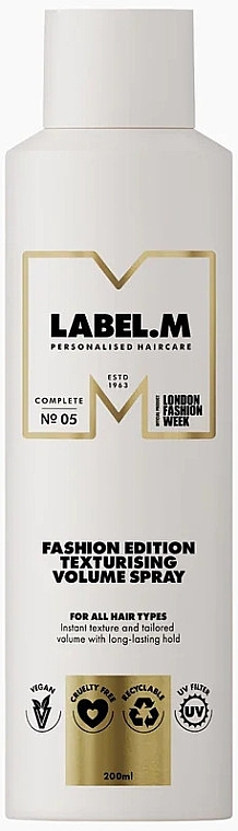 Teksturyzujący spray zwiększający objętość - Label.m Fashion Edition Texturising Volume Spray — Zdjęcie N1