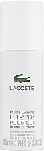 Kup Lacoste Eau De L.12.12 Blanc - Perfumowany dezodorant w sprayu dla mężczyzn