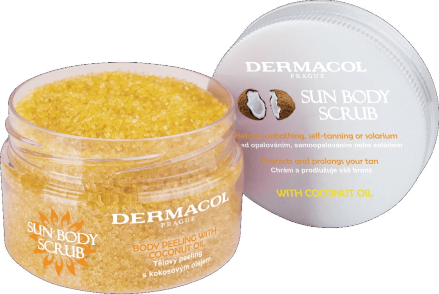 Peeling do ciała z olejem kokosowym - Dermacol Sun Body Scrub — Zdjęcie N2