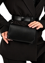 Pasek z ekoskóry, czarny Good Girl - MAKEUP Women’s PU Leather Belt — Zdjęcie N4