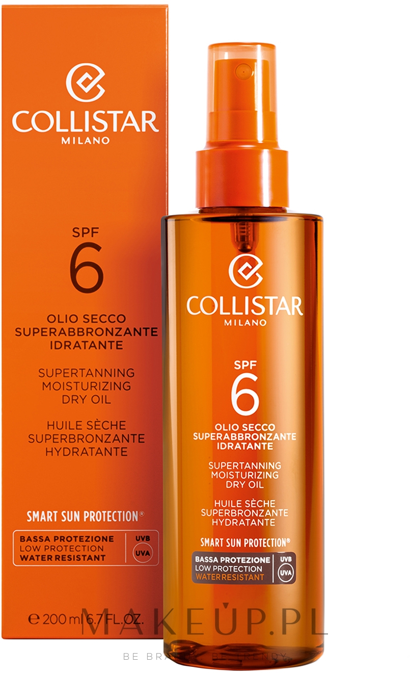 Nawilżający olejek do opalania SPF 6 - Collistar Supertanning Moisturizing Dry Oil — Zdjęcie 200 ml